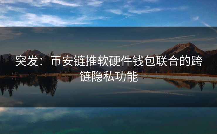 突发：币安链推软硬件钱包联合的跨链隐私功能