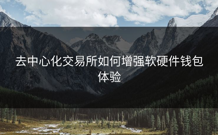 去中心化交易所如何增强软硬件钱包体验